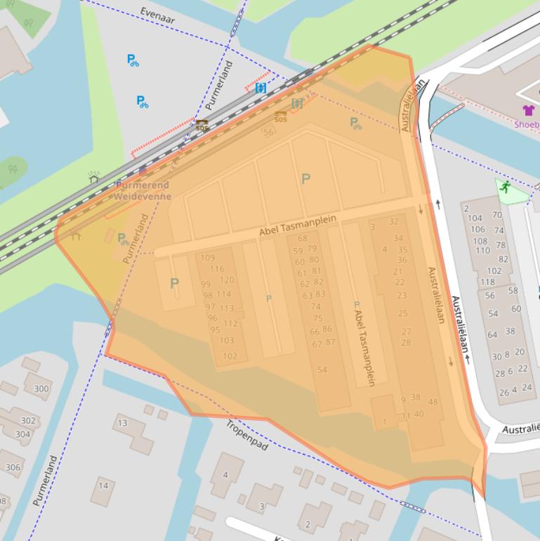 Kaart van postcodegebied 1448NL.