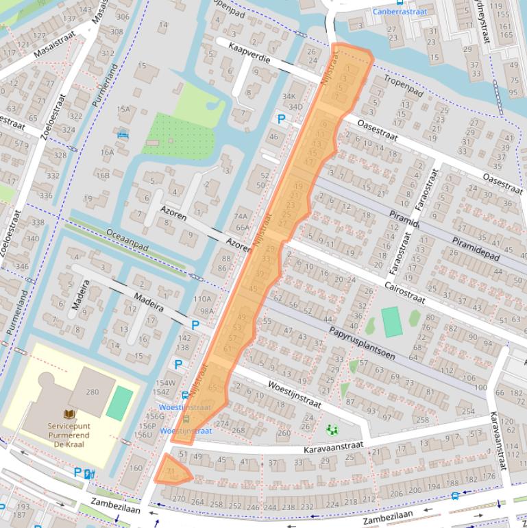 Kaart van postcodegebied 1448NW.