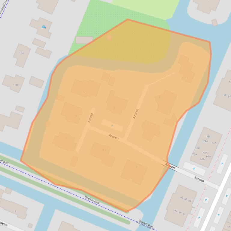 Kaart van postcodegebied 1448PR.