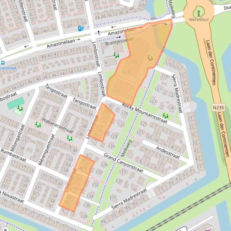 Kaart van postcodegebied 1448TP.