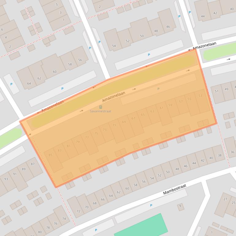 Kaart van postcodegebied 1448VB.