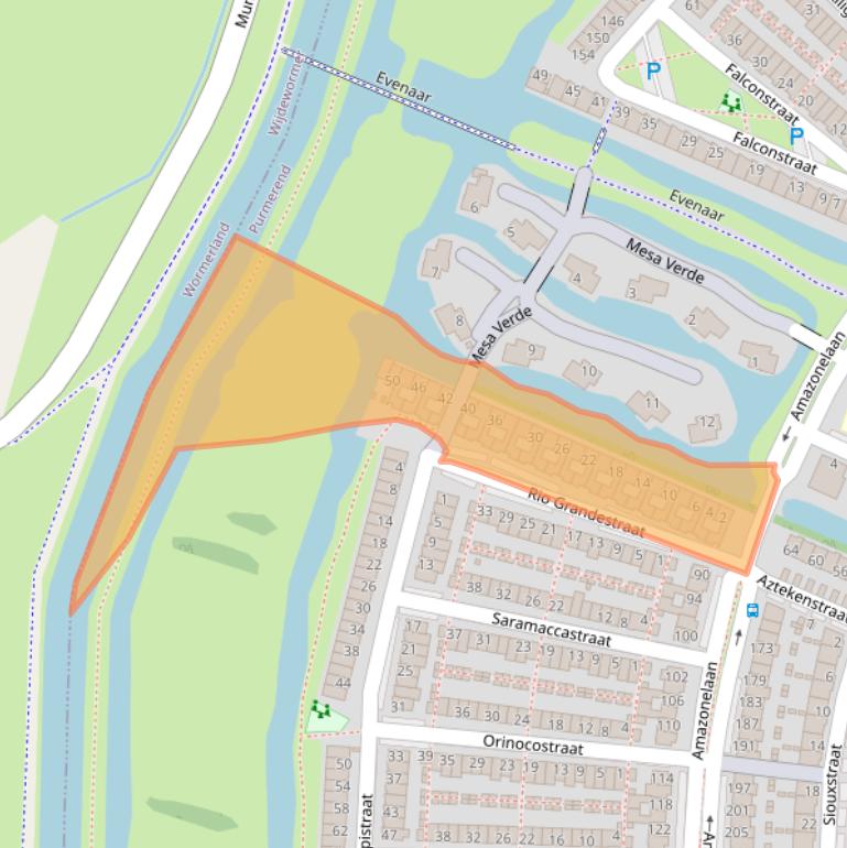 Kaart van postcodegebied 1448XK.