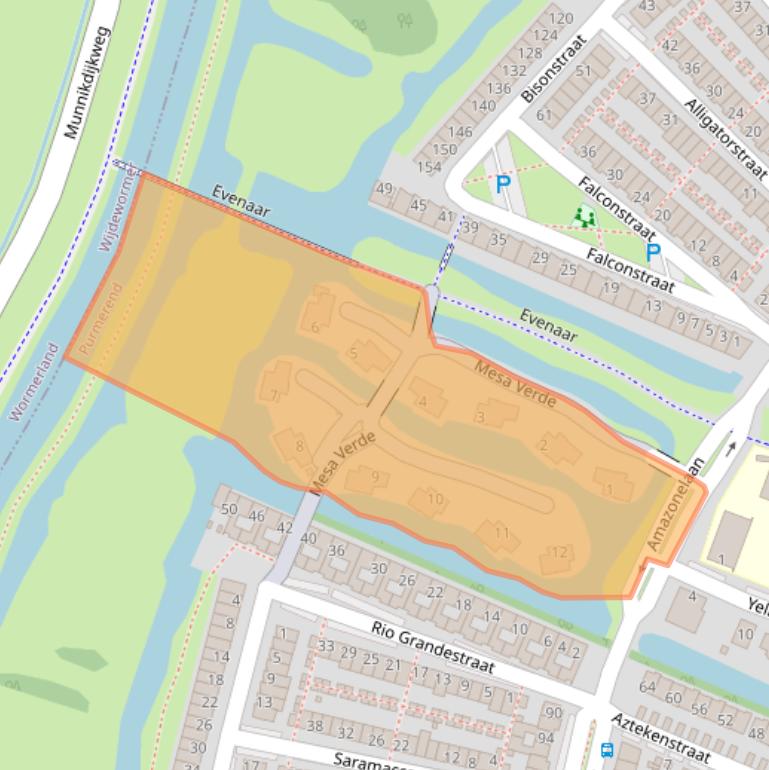 Kaart van postcodegebied 1448XZ.