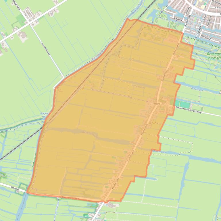 Kaart van postcodegebied 1451.