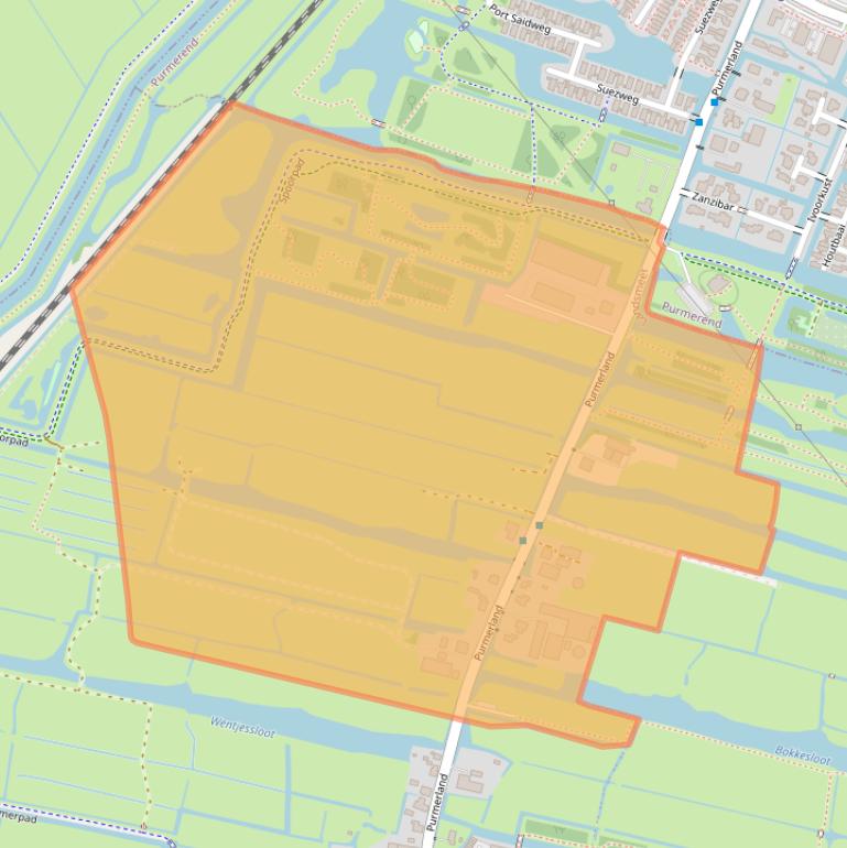 Kaart van postcodegebied 1451MC.
