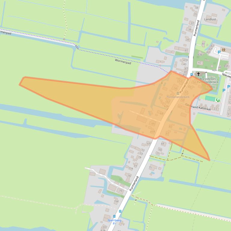 Kaart van postcodegebied 1451ME.