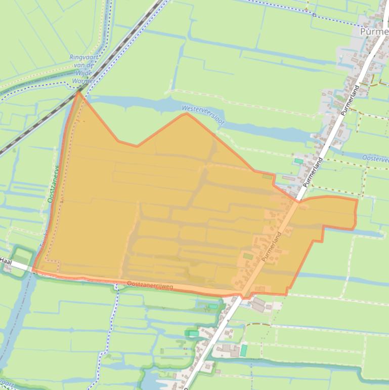 Kaart van postcodegebied 1451MJ.