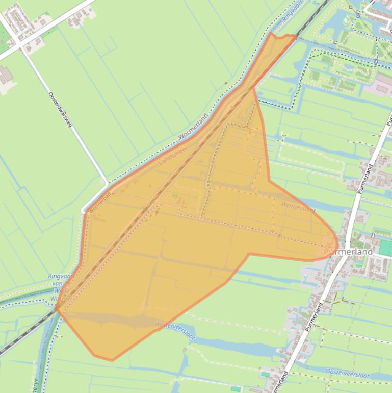 Kaart van postcodegebied 1451ML.
