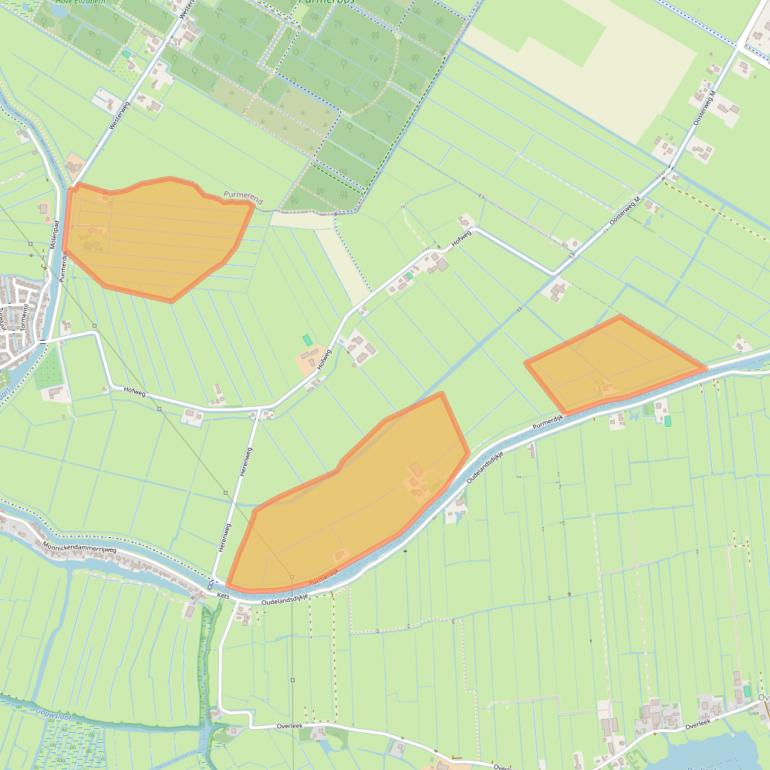 Kaart van postcodegebied 1452AE.