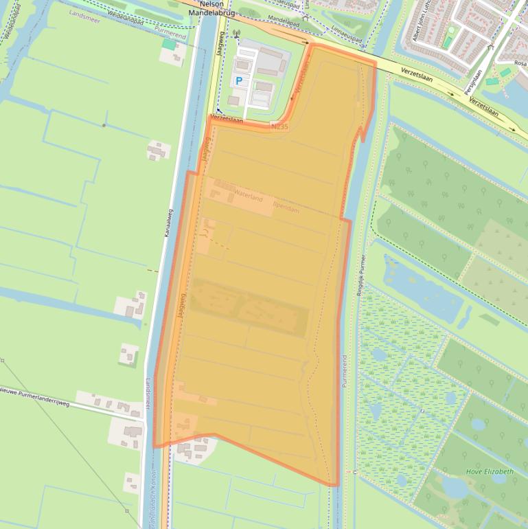 Kaart van postcodegebied 1452PB.