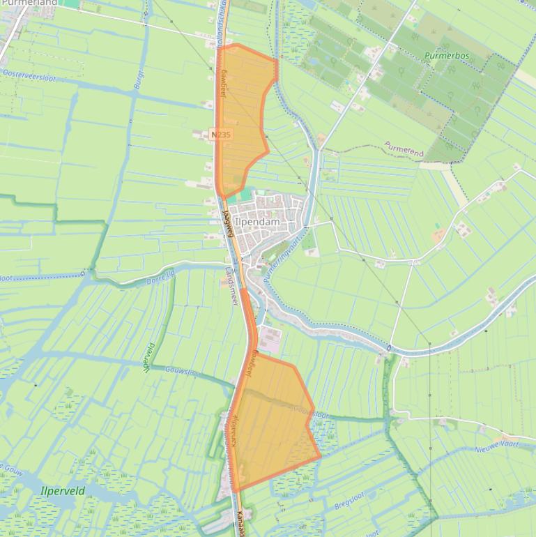 Kaart van postcodegebied 1452PC.