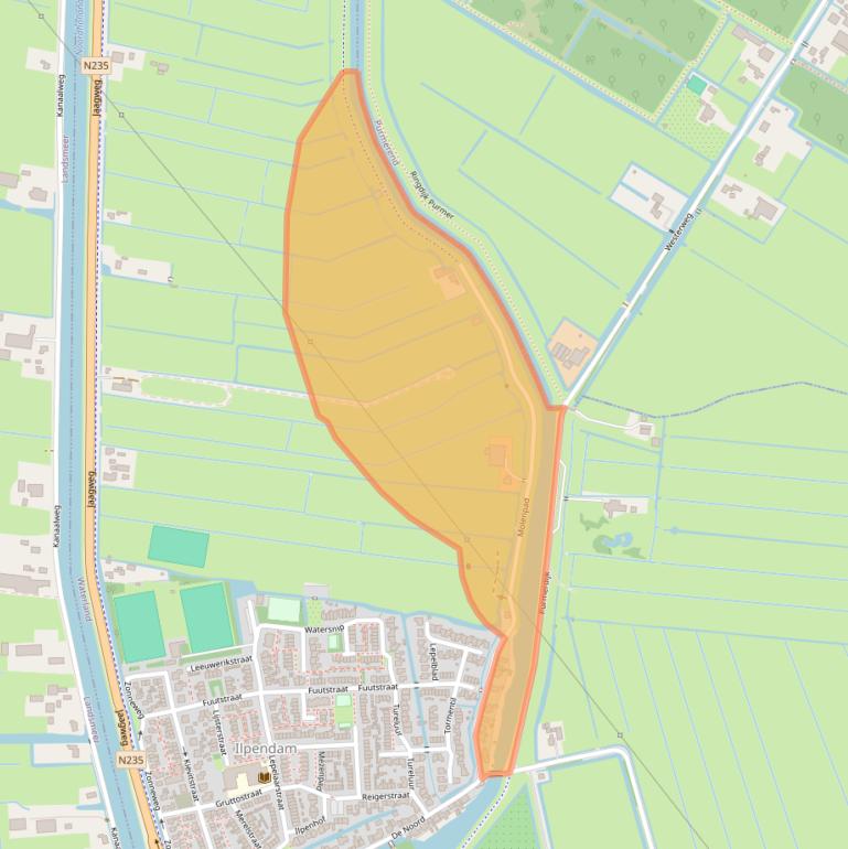Kaart van postcodegebied 1452PV.
