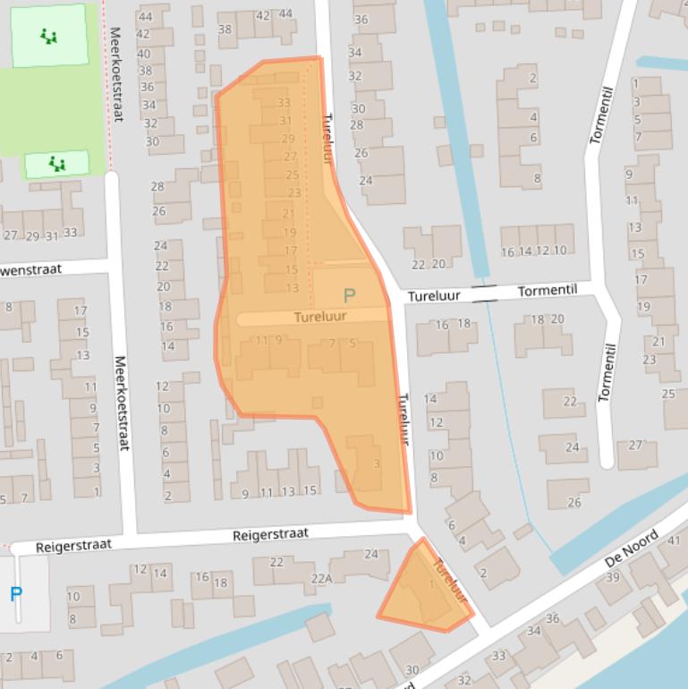 Kaart van postcodegebied 1452VJ.