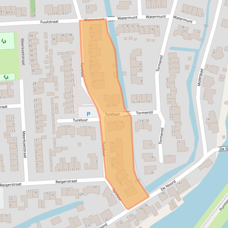 Kaart van postcodegebied 1452VK.