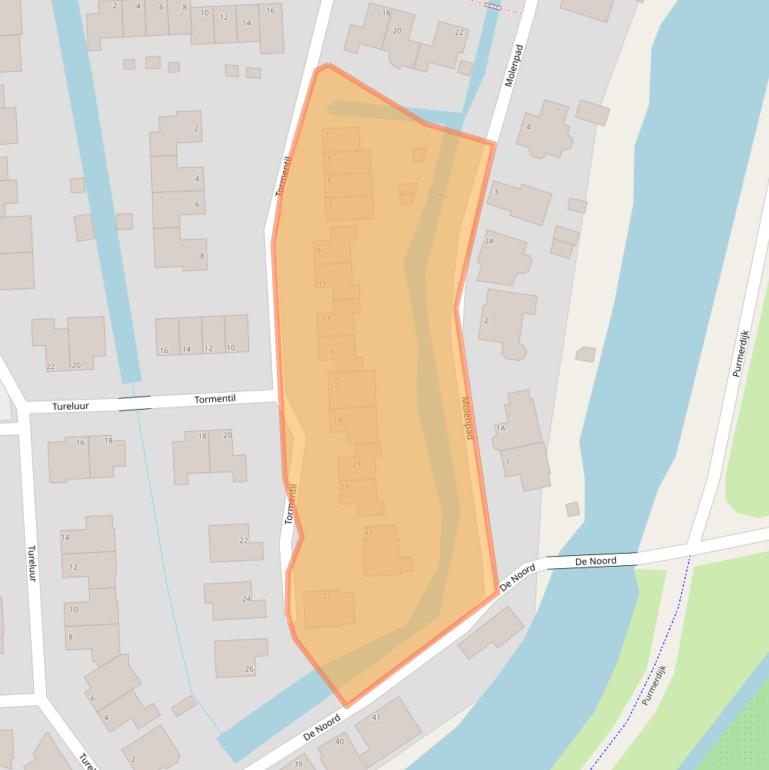 Kaart van postcodegebied 1452VR.