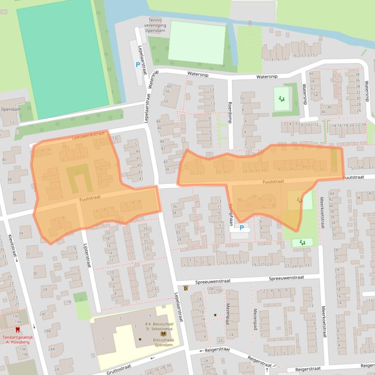 Kaart van postcodegebied 1452XE.