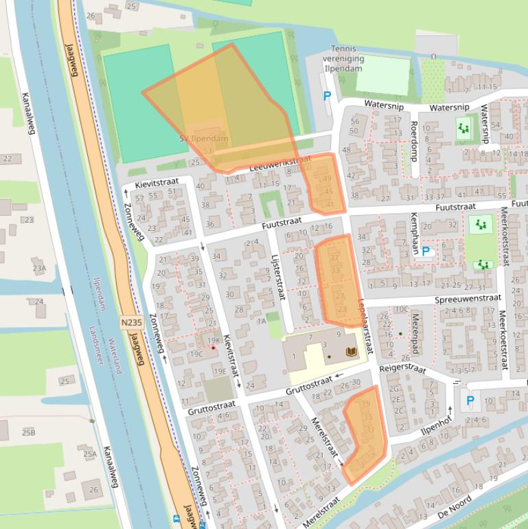 Kaart van postcodegebied 1452XL.