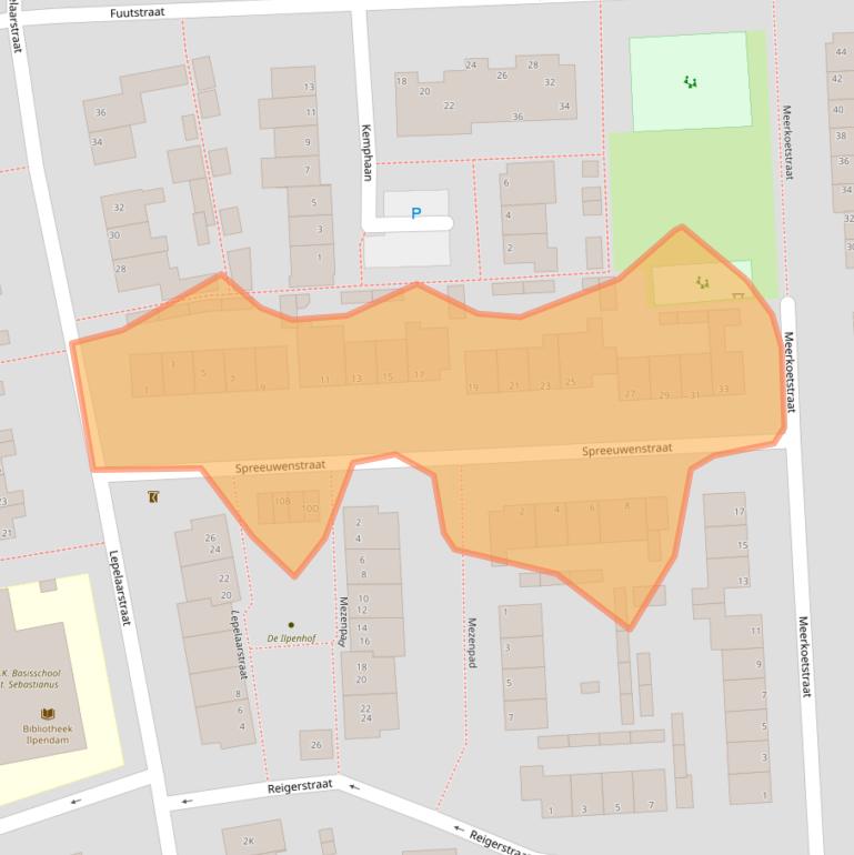 Kaart van postcodegebied 1452XN.