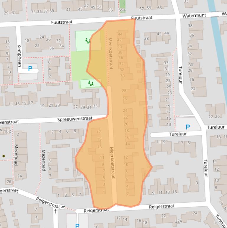 Kaart van postcodegebied 1452XS.