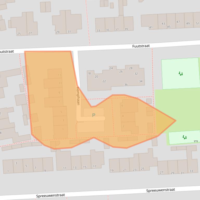 Kaart van postcodegebied 1452XV.