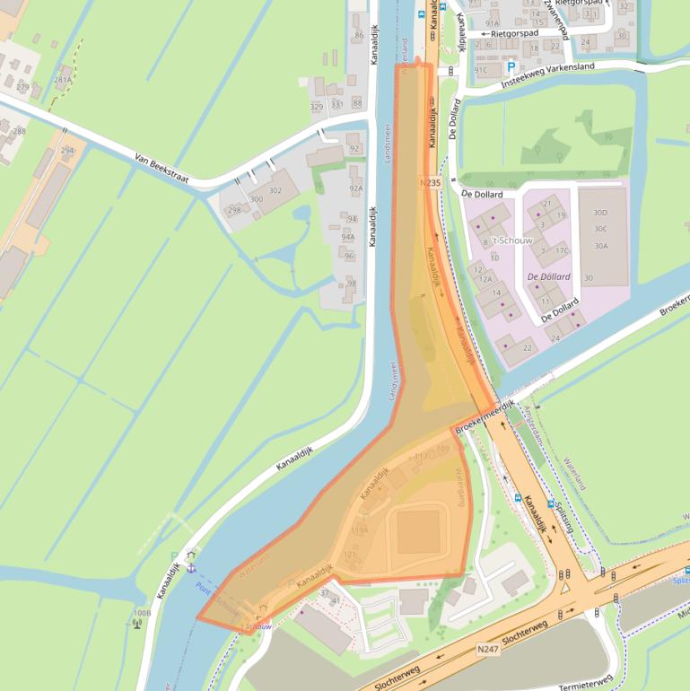 Kaart van postcodegebied 1454AE.