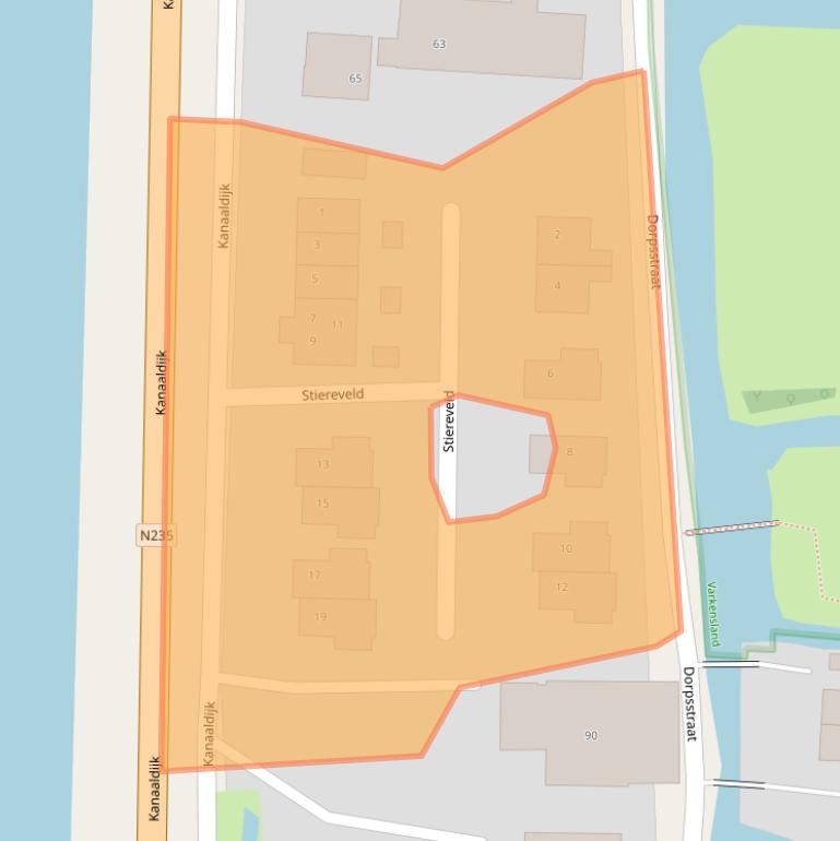 Kaart van postcodegebied 1454AJ.