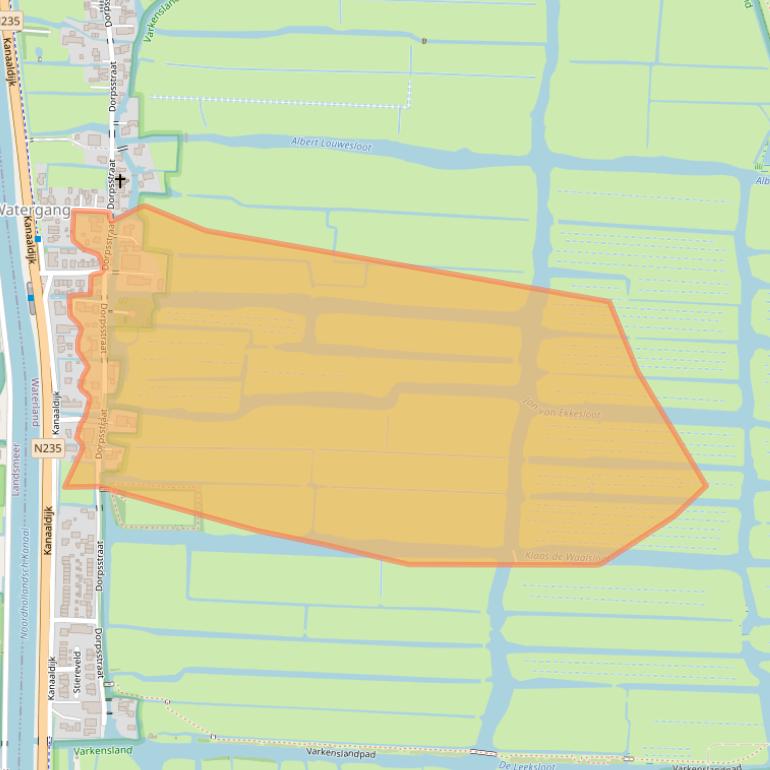 Kaart van postcodegebied 1454AM.