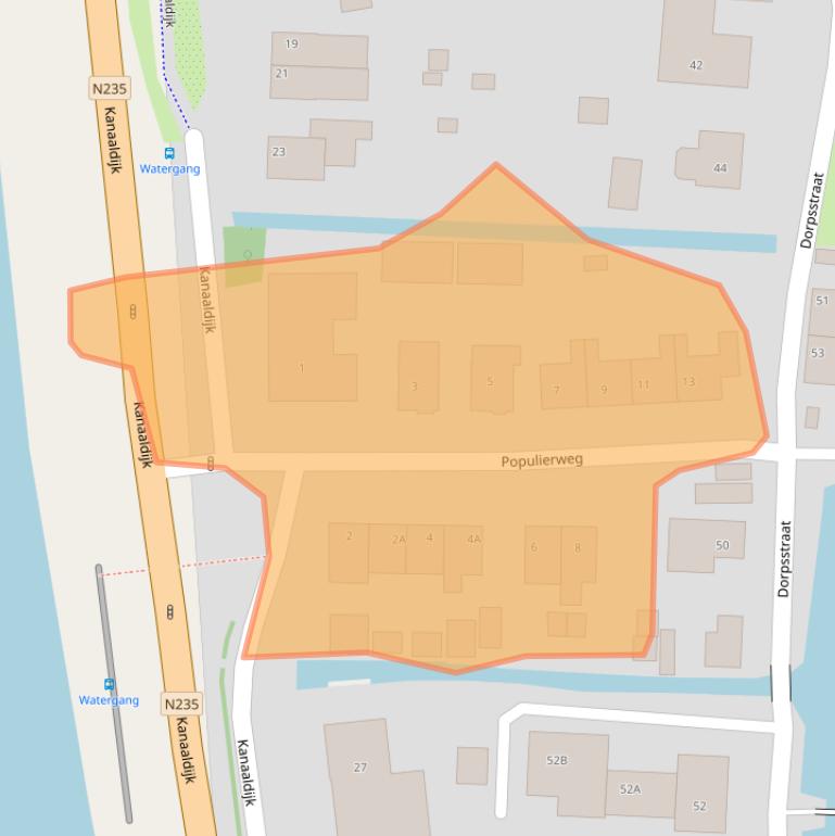 Kaart van postcodegebied 1454AR.