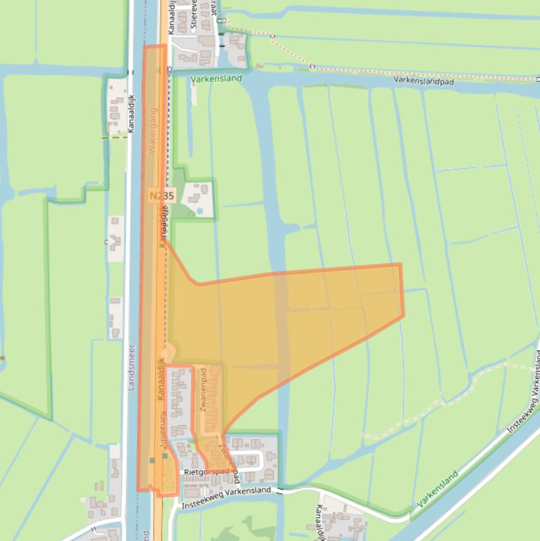 Kaart van postcodegebied 1454AS.
