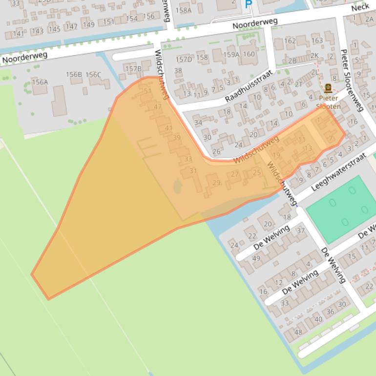 Kaart van postcodegebied 1456AD.