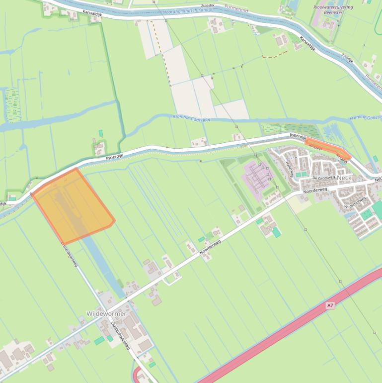 Kaart van postcodegebied 1456AJ.