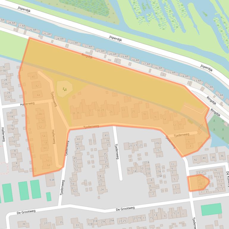 Kaart van postcodegebied 1456AM.