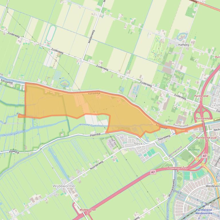 Kaart van postcodegebied 1456BG.