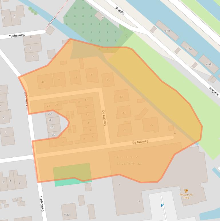 Kaart van postcodegebied 1456CA.