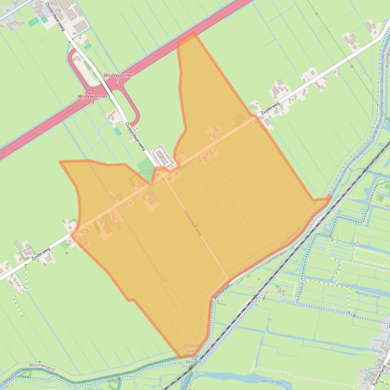 Kaart van postcodegebied 1456ND.