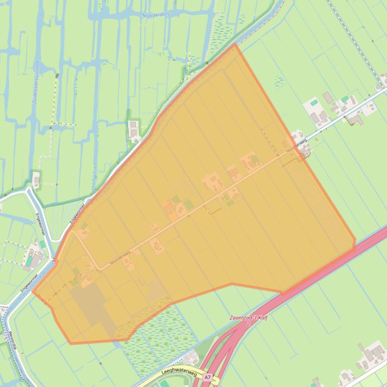 Kaart van postcodegebied 1456NJ.