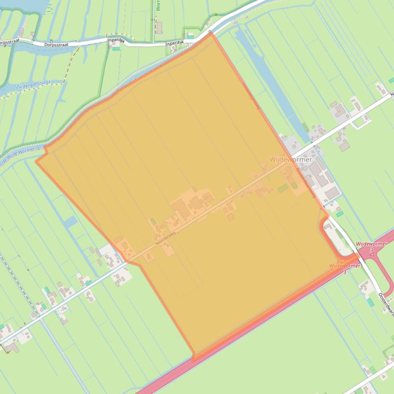 Kaart van postcodegebied 1456NL.