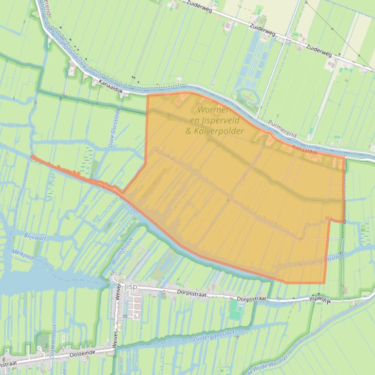 Kaart van postcodegebied 1458PP.