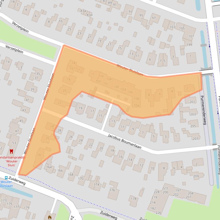 Kaart van postcodegebied 1461AC.