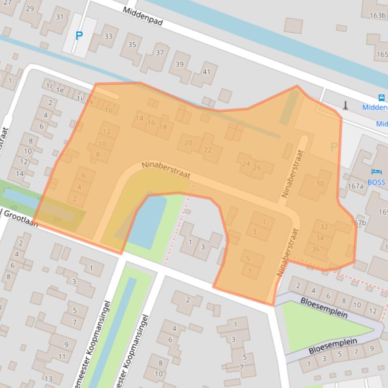 Kaart van postcodegebied 1461BE.