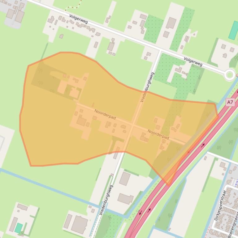 Kaart van postcodegebied 1461BM.