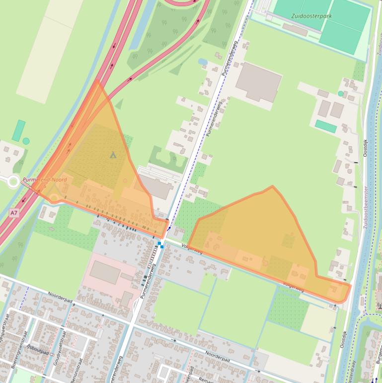 Kaart van postcodegebied 1461CB.