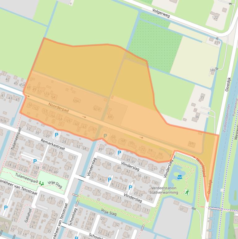 Kaart van postcodegebied 1461CE.