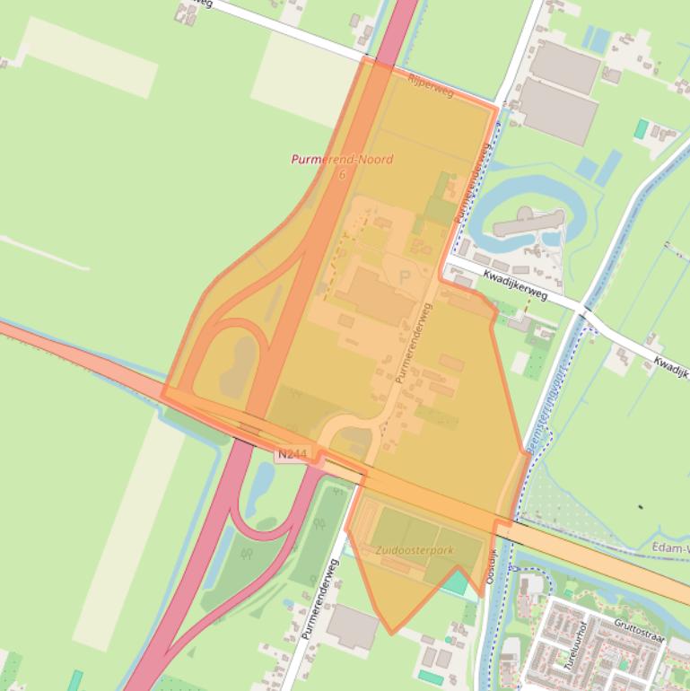 Kaart van postcodegebied 1461DD.