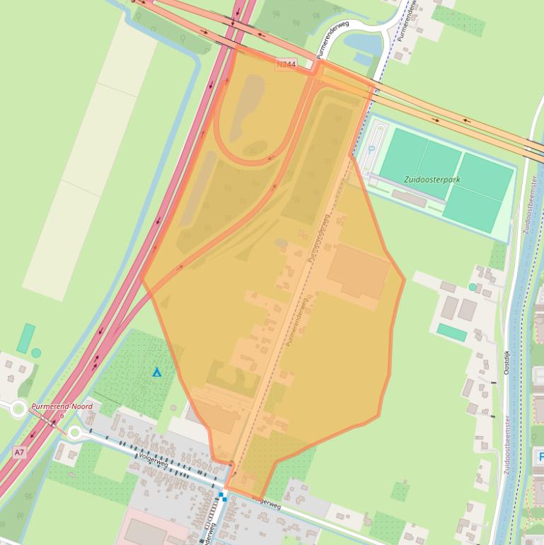 Kaart van postcodegebied 1461DE.