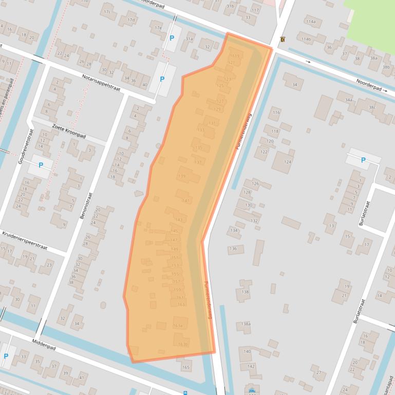 Kaart van postcodegebied 1461DH.