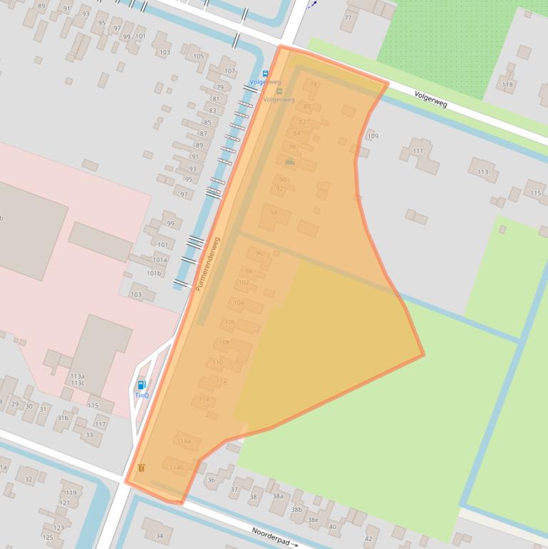 Kaart van postcodegebied 1461DK.