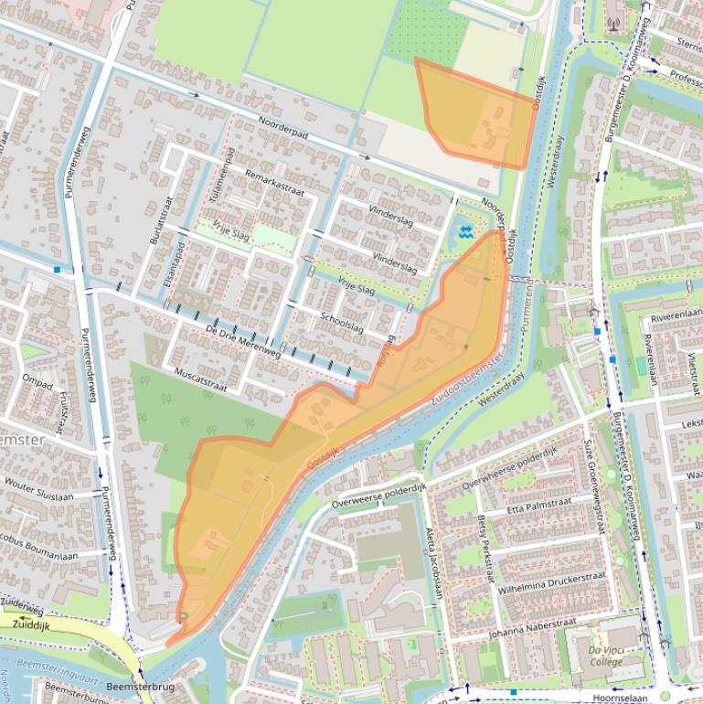 Kaart van postcodegebied 1461DT.