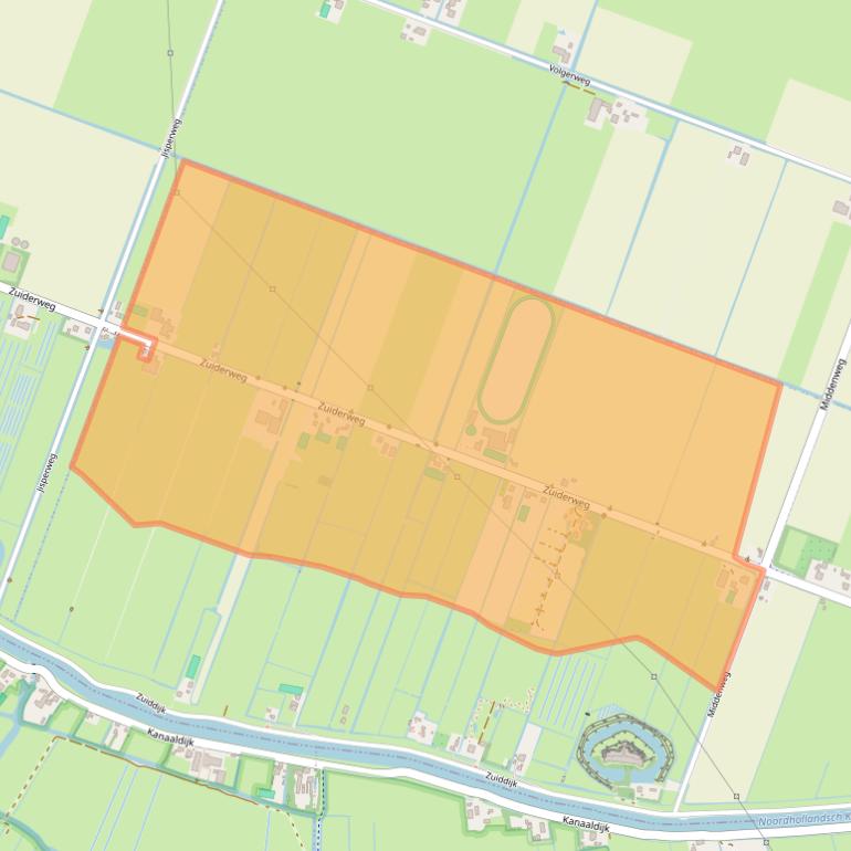 Kaart van postcodegebied 1461GB.