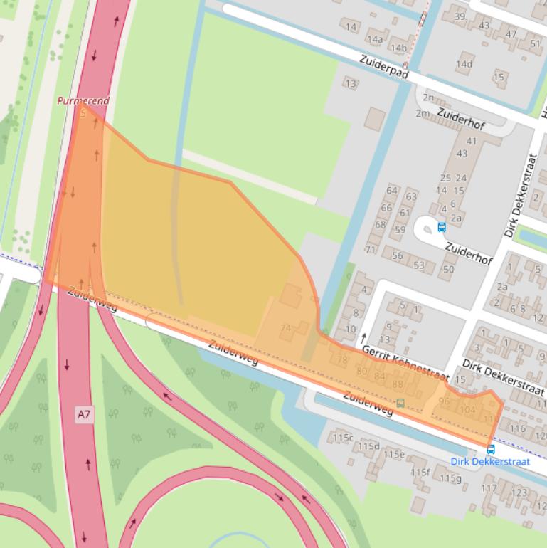 Kaart van postcodegebied 1461GL.